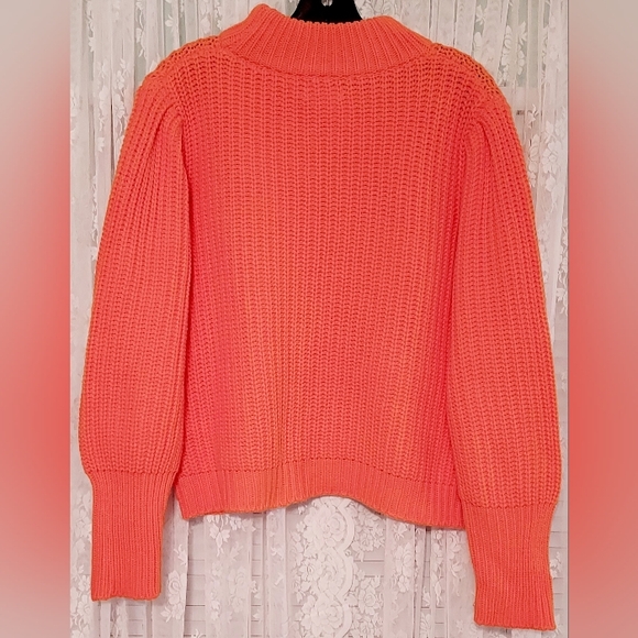 Sincerely Ours Chunky Knit Sweater Women's Size M Orange - Picture 7 of 7